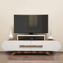 Hanah Home Soporte de TV Nogal y Blanco